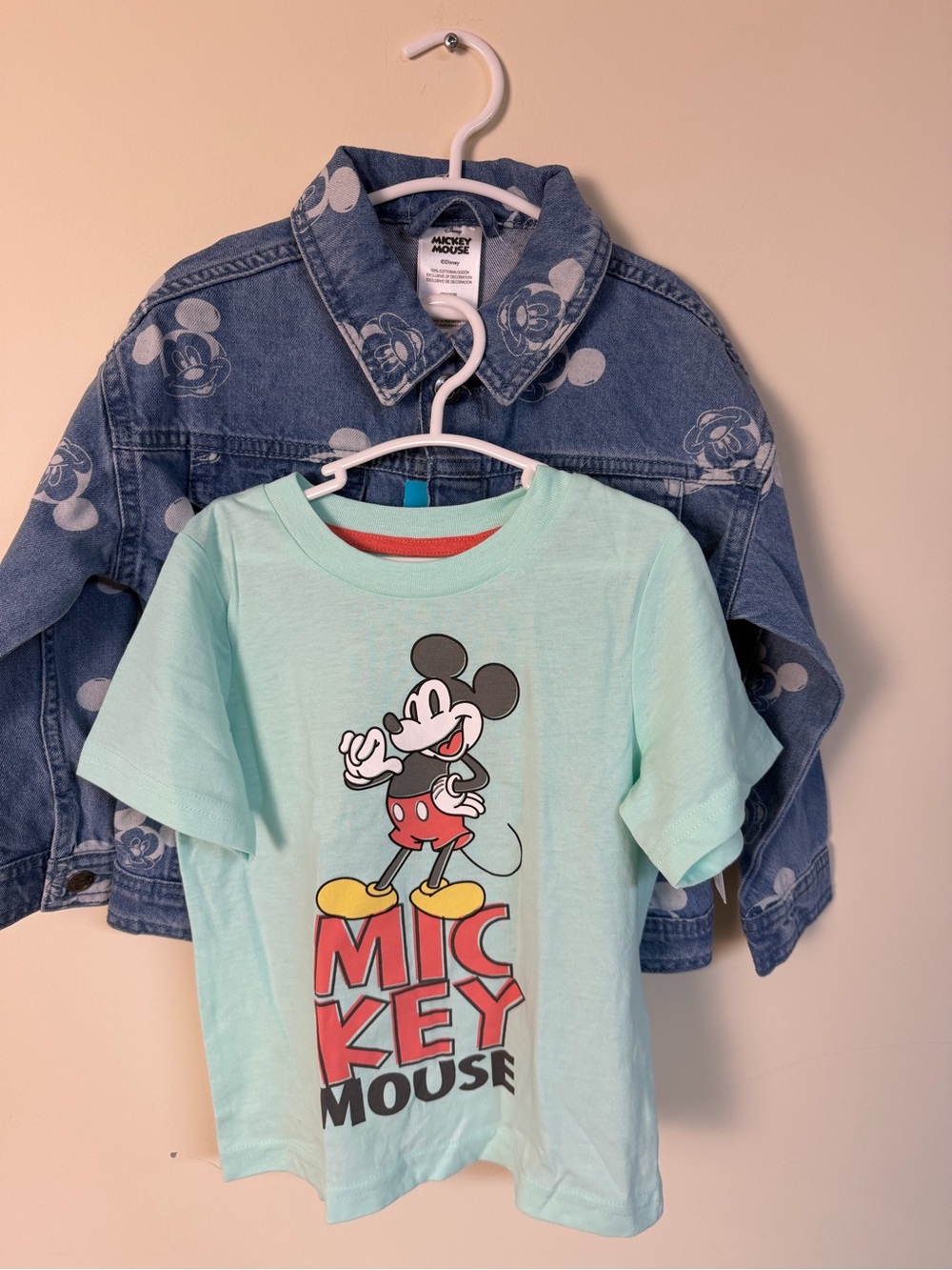 Disney Mickey Mouse T-shirt and Jean Jacket Set